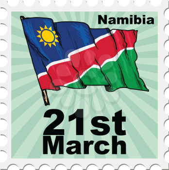 post stamp of national day of Namibia
