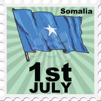 post stamp of national day of Somalia