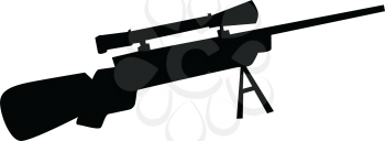 silhouette of sniper rifle