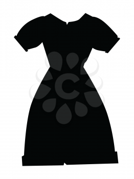 silhouette of dress of girl, clothes and fashion motive