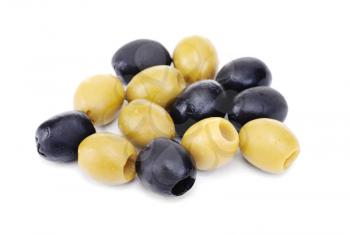 Royalty Free Photo of Green and Black Olives
