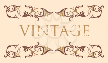 Royalty Free Clipart Image of a Vintage Frame