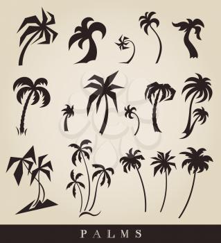 Royalty Free Clipart Image of Palm Trees