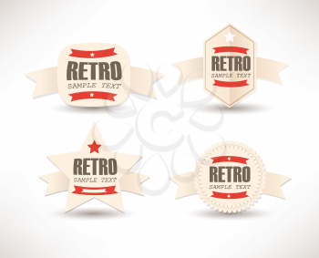 Royalty Free Clipart Image of a Set of Retro Labels