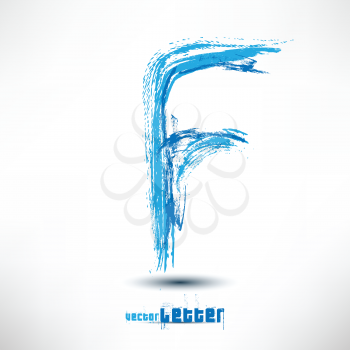 Royalty Free Clipart Image of a Drawn Letter F