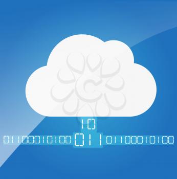 Cloud computing. The concept of storing and transmitting information, media content.