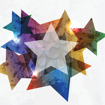  Grunge star. Abstract Vector Background