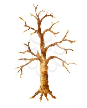 Royalty Free Photo of an Abstract Watercolour Tree