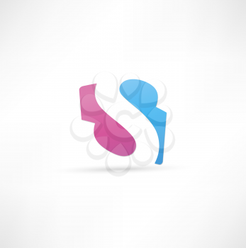  Abstract icon based on the letter S