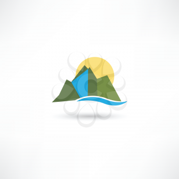 simple mountains symbol