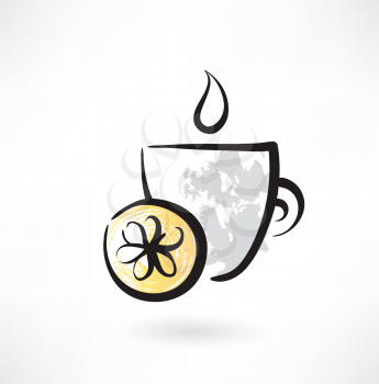 lemon tea grunge icon