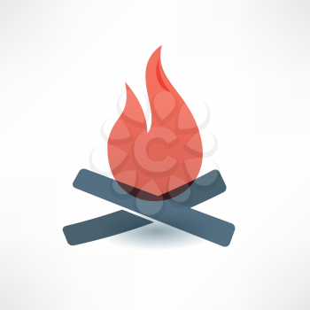 Bonfire icon. Logo design.