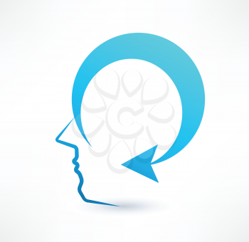 Thinking icon. Design logo.