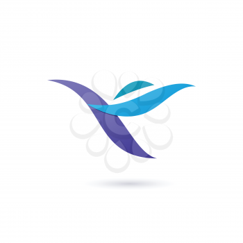 Bird abstract logo template.