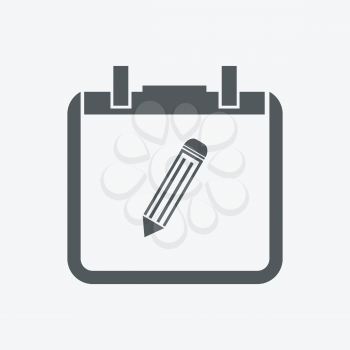 Pencil icon, flat design