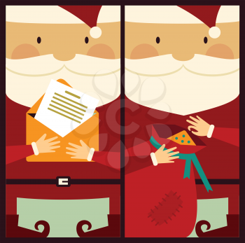 Santa Claus with a list of good names illustration