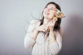 girl with a prize trophy