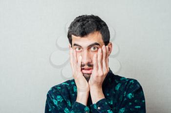 portrait of a thinking man with a beard