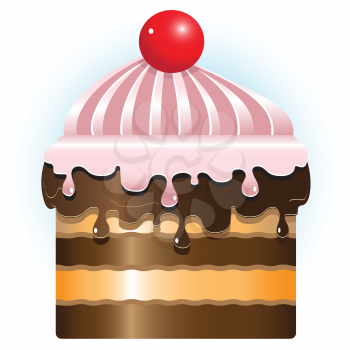 Royalty Free Clipart Image of a Cake