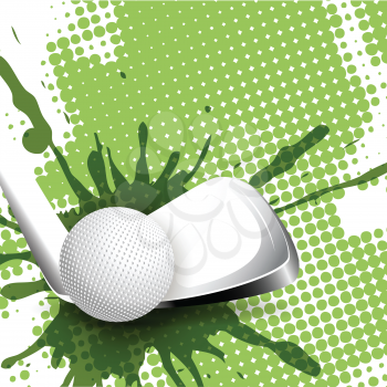 Royalty Free Clipart Image of a Golf Ball