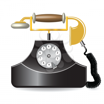 Royalty Free Clipart Image of an Old Telephone