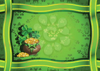 Royalty Free Clipart Image of a St.Patrick's Day Background