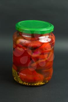 Royalty Free Photo of a Jar of Peppers 
