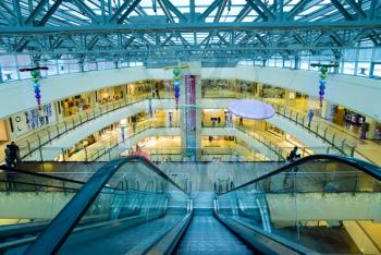 Royalty Free Photo of Escalators