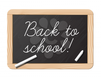 Royalty Free Clipart Image of a Back to School Chalkboard