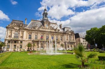 Town Hall and Place Jean Jaures in Tours, France