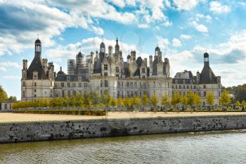 Chateau de Chambord, french castle in Loire Valley, France