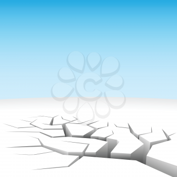 Royalty Free Clipart Image of a Crack in the Ground