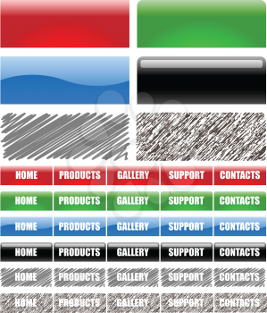 Royalty Free Clipart Image of Website Buttons