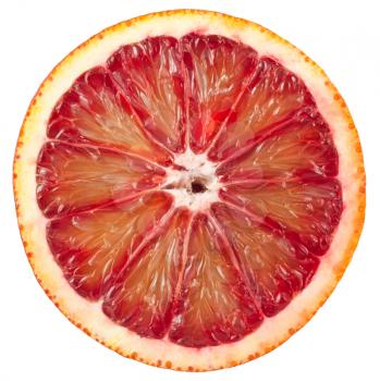 Royalty Free Photo of a Closeup of a Half of a Blood Orange
