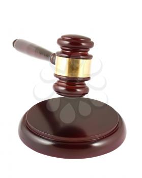 Royalty Free Photo of a Striking Wooden Gavel