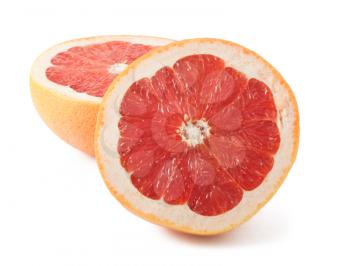 Royalty Free Photo of a Fresh Grapefruit Cut in Half
