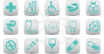 Royalty Free Clipart Image of Medical Icons