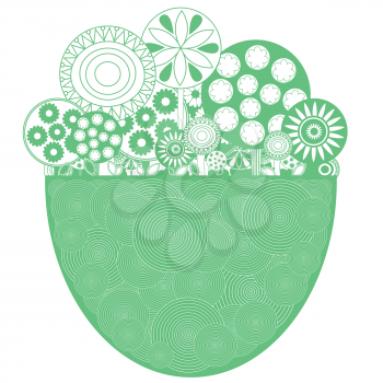 Royalty Free Clipart Image of a Funky Floral Background
