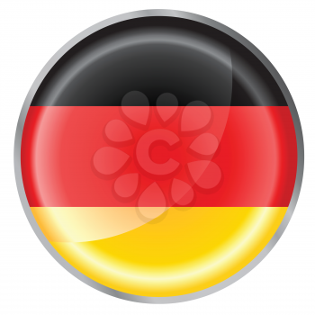 Royalty Free Clipart Image of a Germany Flag Button