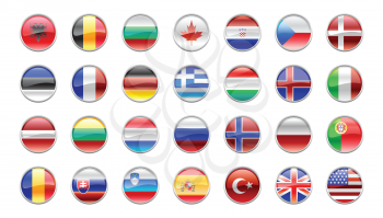 Royalty Free Clipart Image of Flags of the World