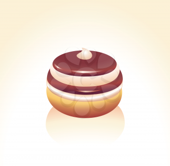 Royalty Free Clipart Image of a Donut