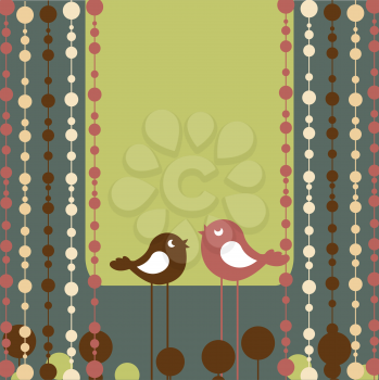 Royalty Free Clipart Image of an Abstract Bird Background