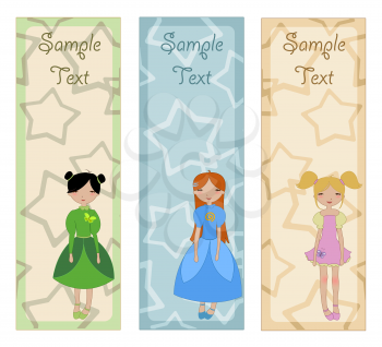 Royalty Free Clipart Image of a Set of Invitations