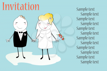 Royalty Free Clipart Image of a Wedding Invitation