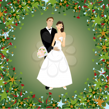 Royalty Free Clipart Image of a Wedding Invitation