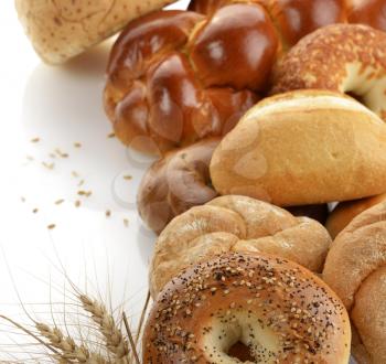 Assortment Of Bread On A White Background