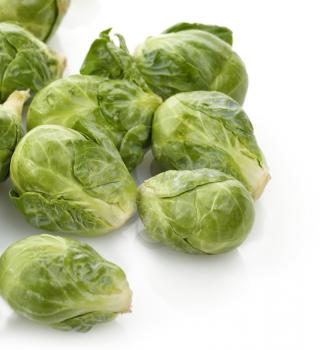Brussels Sprouts On White Background