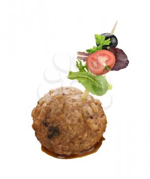 Meatball Isolated On White Background