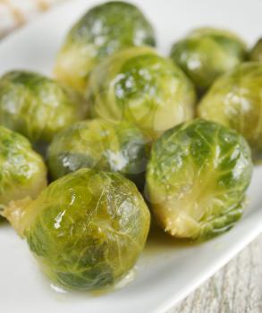 Roasted Brussels Sprouts,Close Up