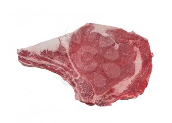 Raw fresh meat Ribeye Steak isolated on white background
